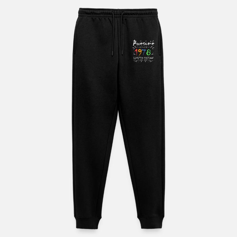 1978 - Männer Premium Bio Jogginghose - Schwarz