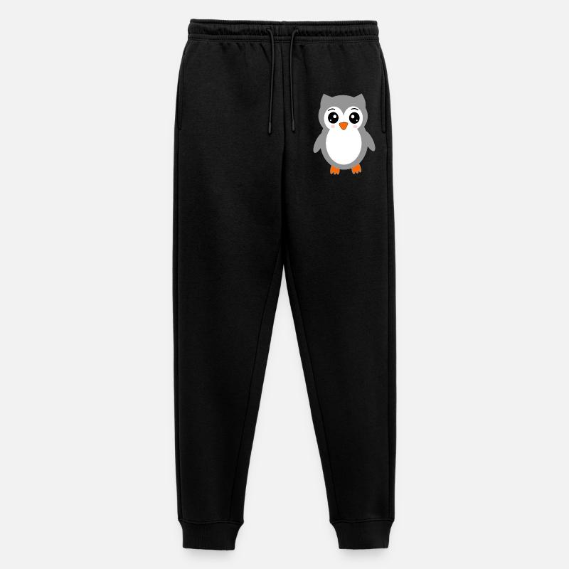 graue Eule - Männer Premium Bio Jogginghose - Schwarz