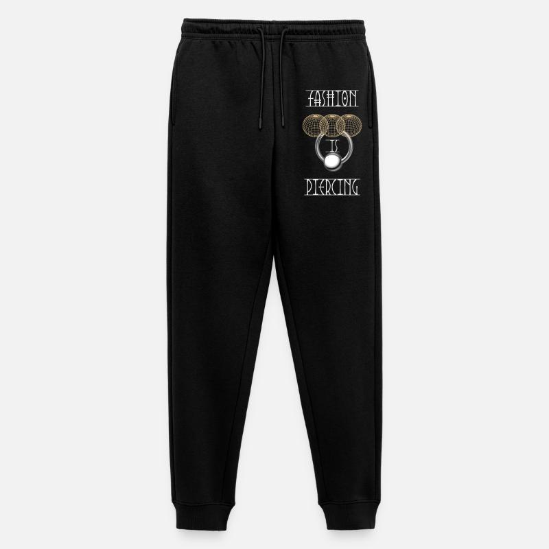 Mode ist Piercing - Männer Premium Bio Jogginghose - Schwarz