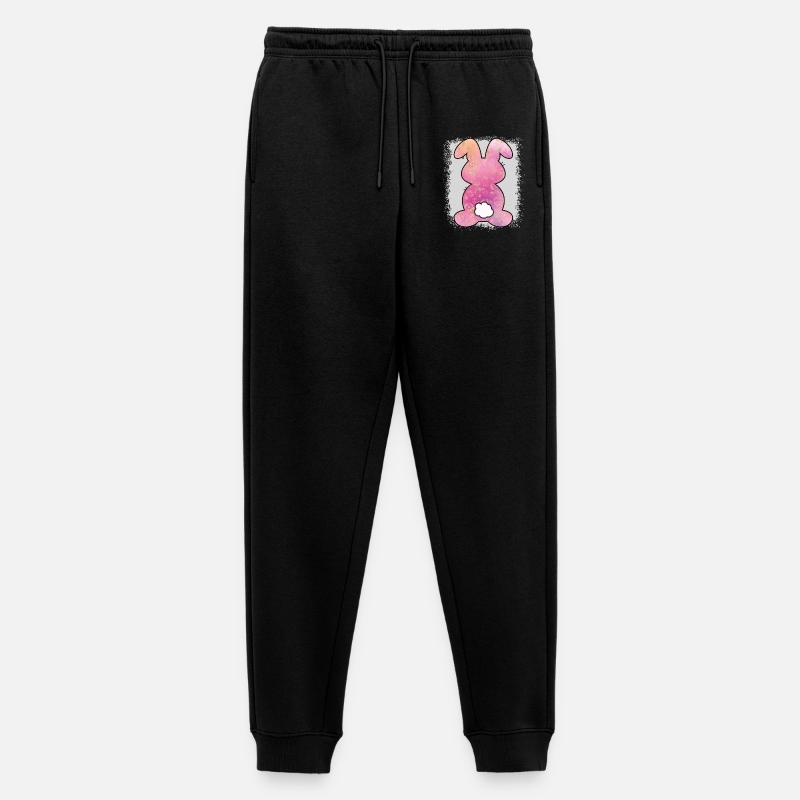 Leopard Print Bleached Easter - Men's Premium Organic Joggers - black