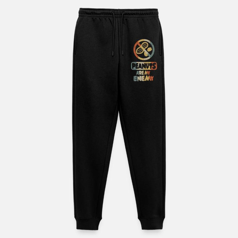 Erdnüsse sind meine Feinde - Männer Premium Bio Jogginghose - Schwarz