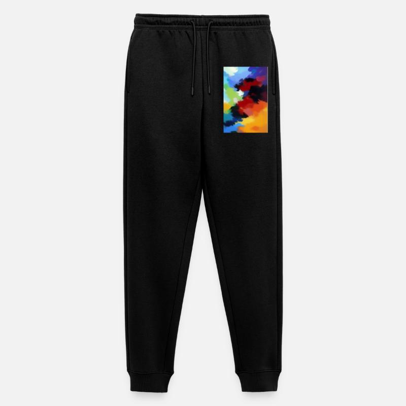 Malerei Muster - Männer Premium Bio Jogginghose - Schwarz