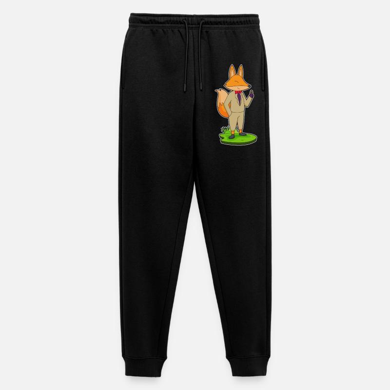 Fuchs Bräutigam Ehering Hochzeit - Männer Premium Bio Jogginghose - Schwarz