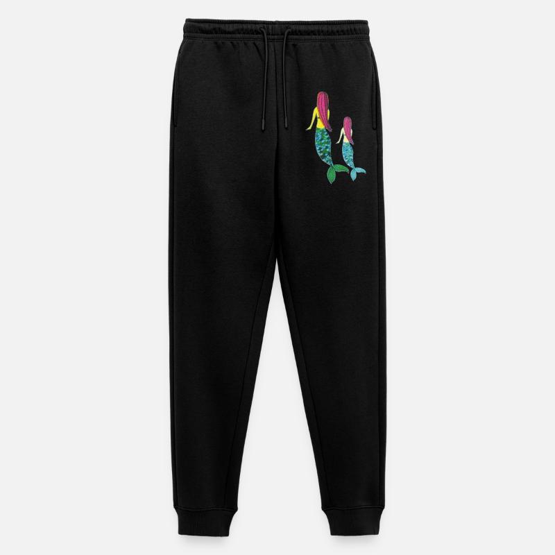 meerjungrau mutter tochter - Männer Premium Bio Jogginghose - Schwarz