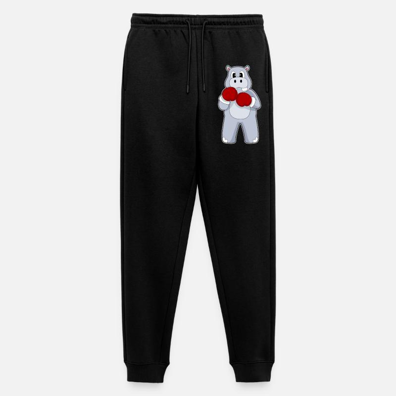 Nilpferd Boxer Boxhandschuhe Boxen - Männer Premium Bio Jogginghose - Schwarz