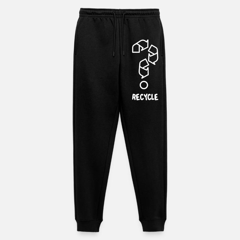 Recyceln (dunkel) - Männer Premium Bio Jogginghose - Schwarz