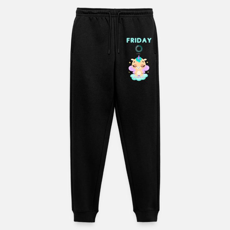 Friday loading, you only live once,Weekend - Männer Premium Bio Jogginghose - Schwarz
