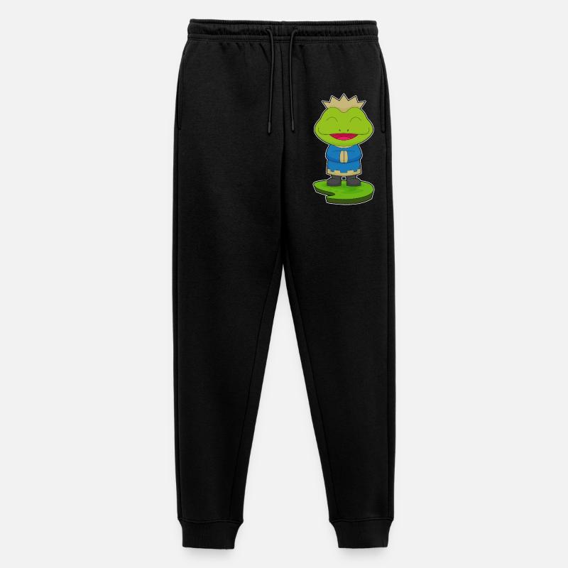 Frosch Krone - Männer Premium Bio Jogginghose - Schwarz