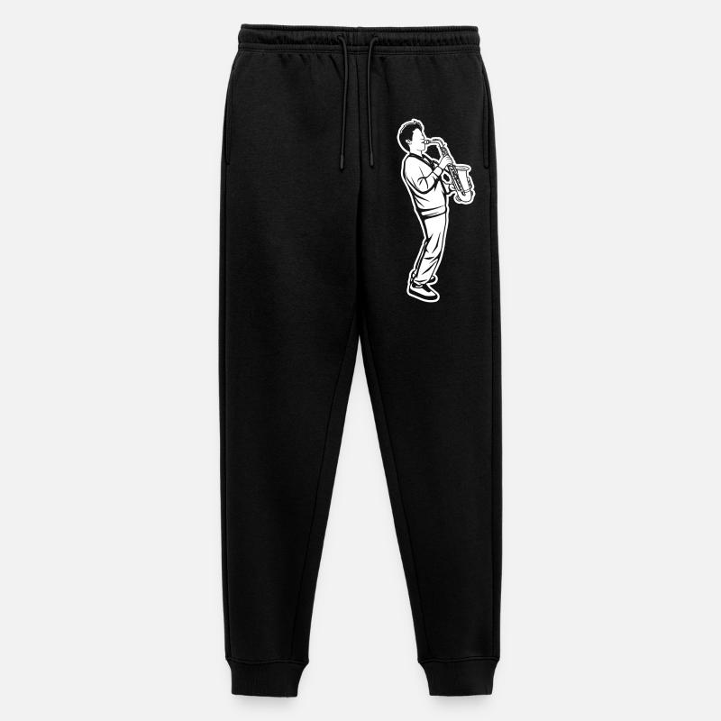 Saxophon Kind - Männer Premium Bio Jogginghose - Schwarz