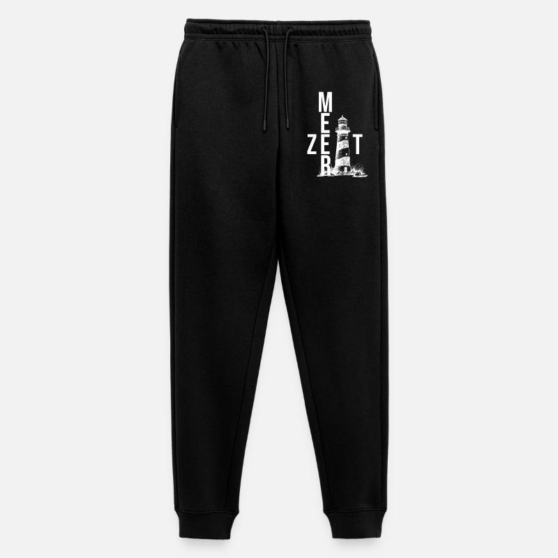Meer Zeit - Männer Premium Bio Jogginghose - Schwarz