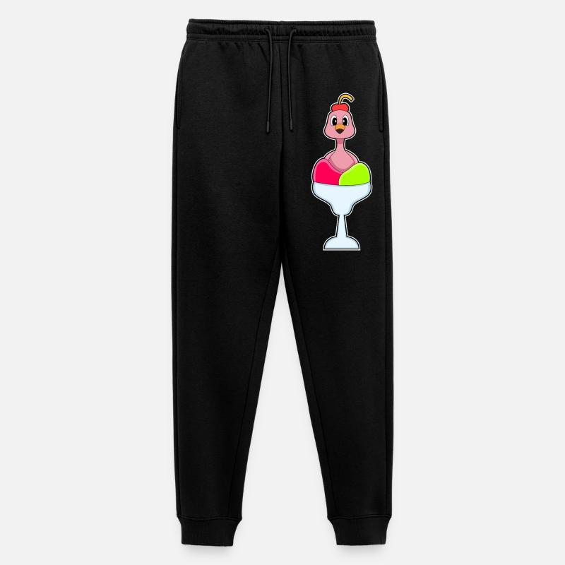 Flamingo Eisbecher - Männer Premium Bio Jogginghose - Schwarz