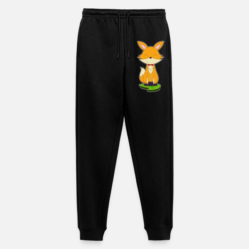 Fuchs Gentleman Fliege - Männer Premium Bio Jogginghose - Schwarz
