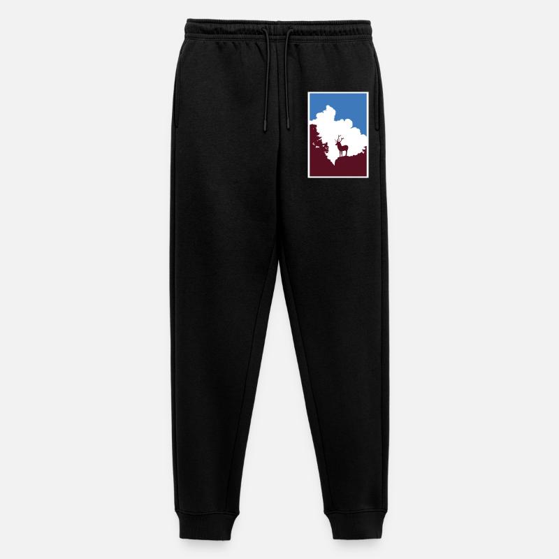 Hirschsprung crazy - Männer Premium Bio Jogginghose - Schwarz