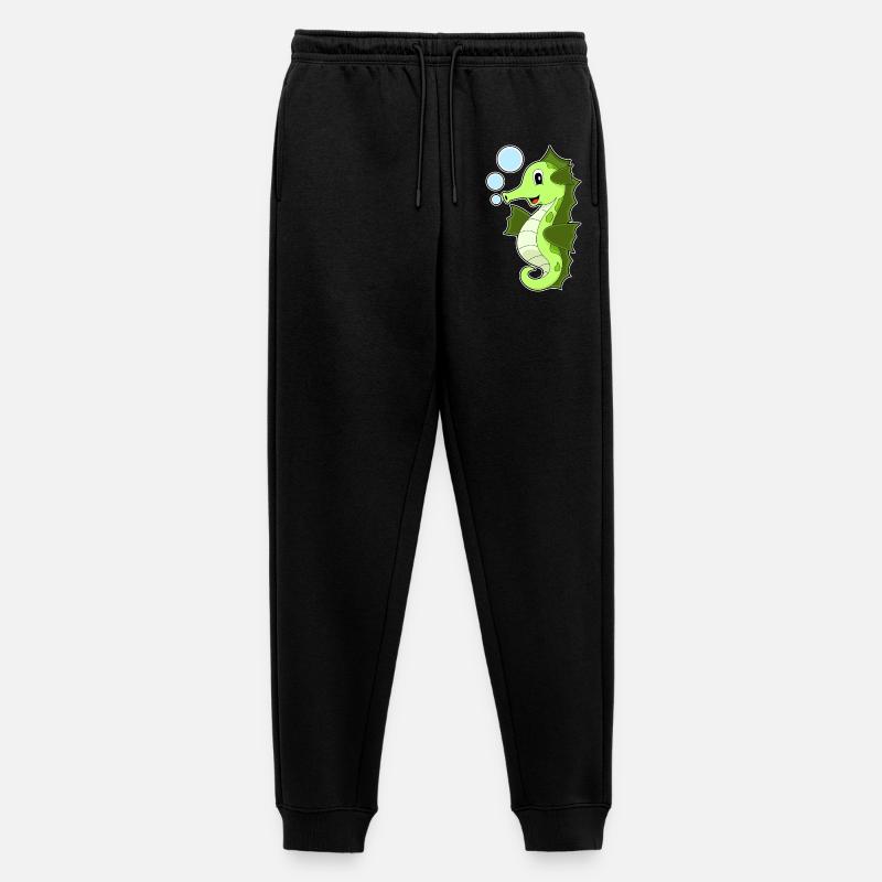 Seepferdchen - Männer Premium Bio Jogginghose - Schwarz