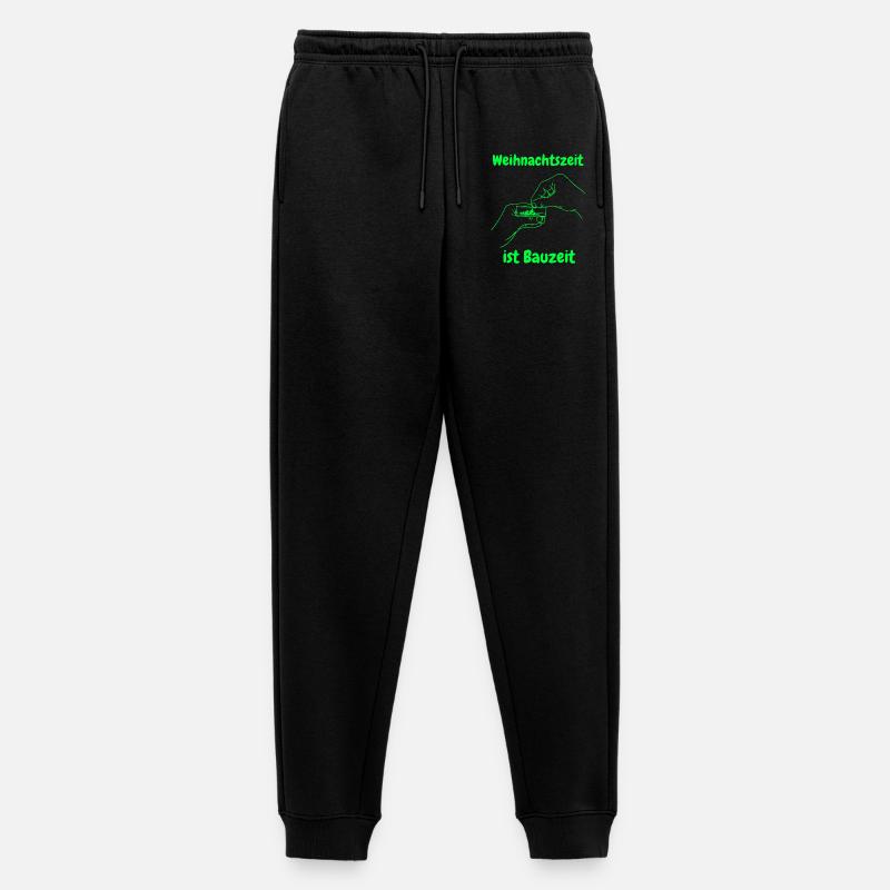 Weihnachtszeit ist Bauzeit - Männer Premium Bio Jogginghose - Schwarz