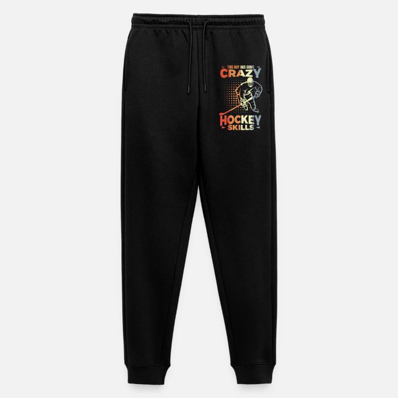 Kleiner Eishockeyspieler - Männer Premium Bio Jogginghose - Schwarz