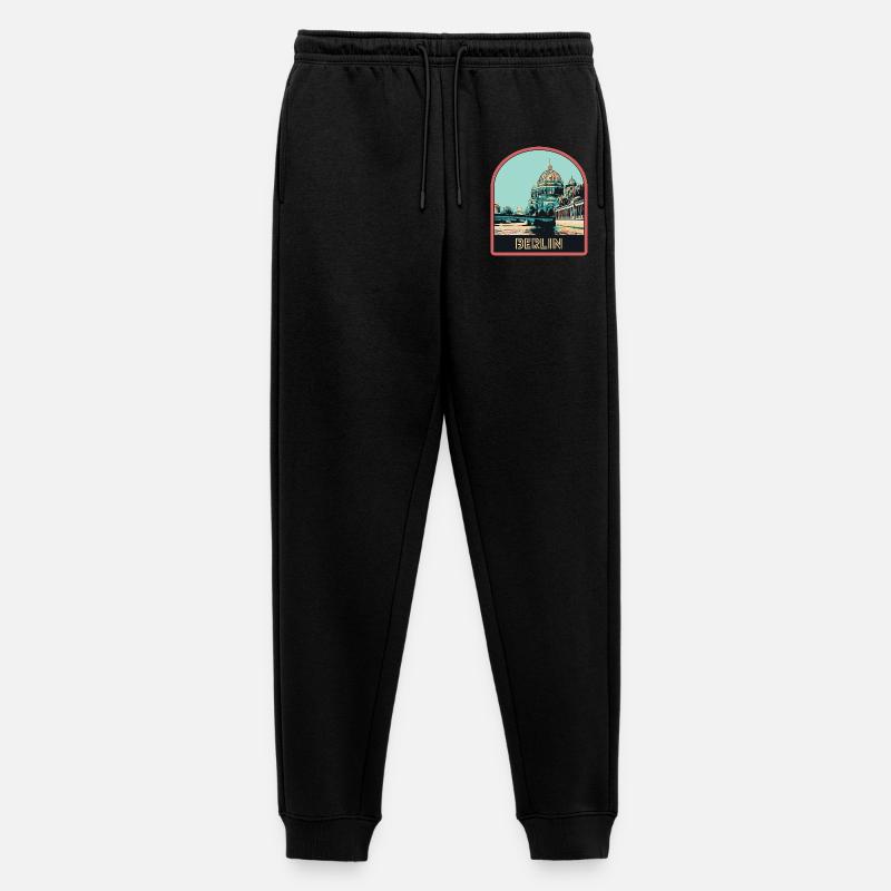 Illustration Historische Mitte Berlins - Männer Premium Bio Jogginghose - Schwarz