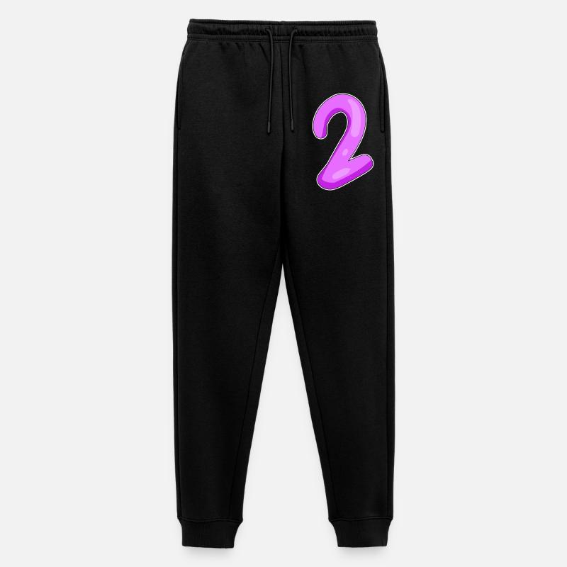 Zwei - 2 - Nummer Zahl - Männer Premium Bio Jogginghose - Schwarz