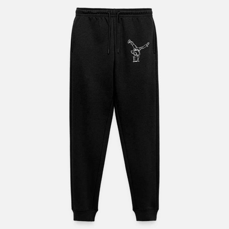 Breakdancer Zeichnung - Männer Premium Bio Jogginghose - Schwarz