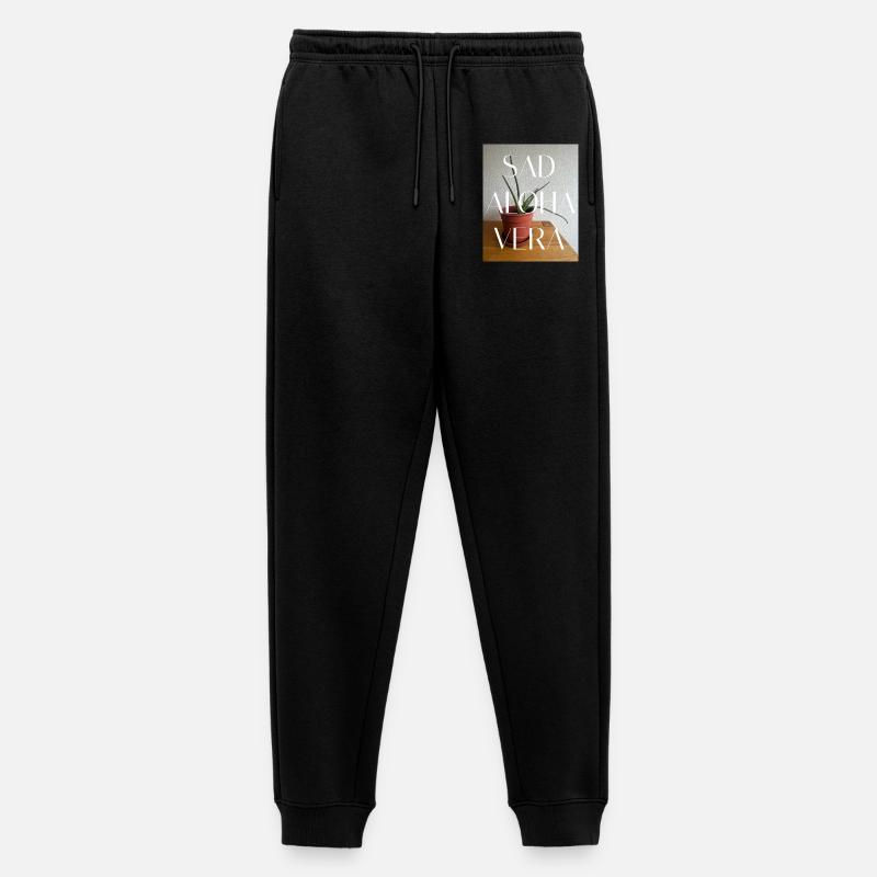 SAV-FFFFFF SAD ALOHA VERA - Männer Premium Bio Jogginghose - Schwarz