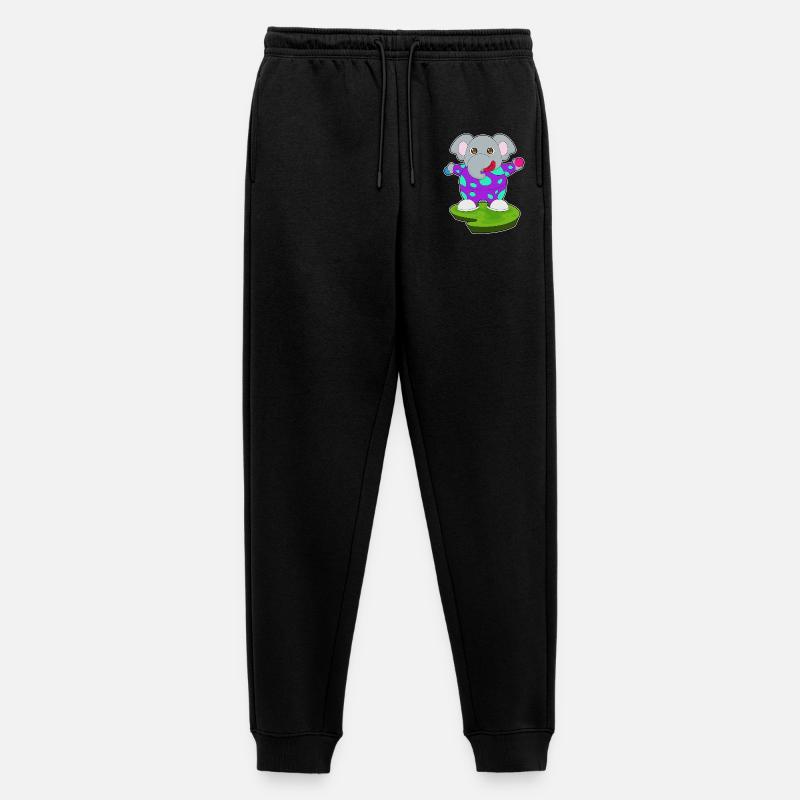 Elefant Clown - Männer Premium Bio Jogginghose - Schwarz