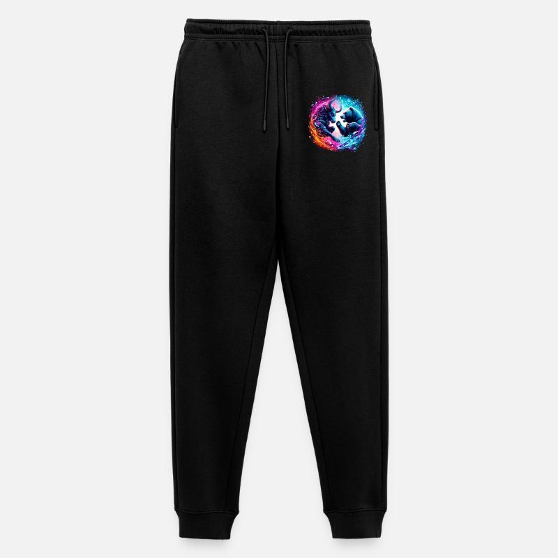 Bulle vs Bär Börsen Kampf - Männer Premium Bio Jogginghose - Schwarz