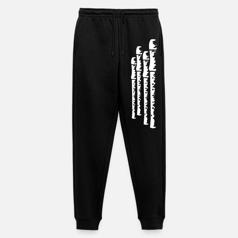 Flöten - Männer Premium Bio Jogginghose - Schwarz