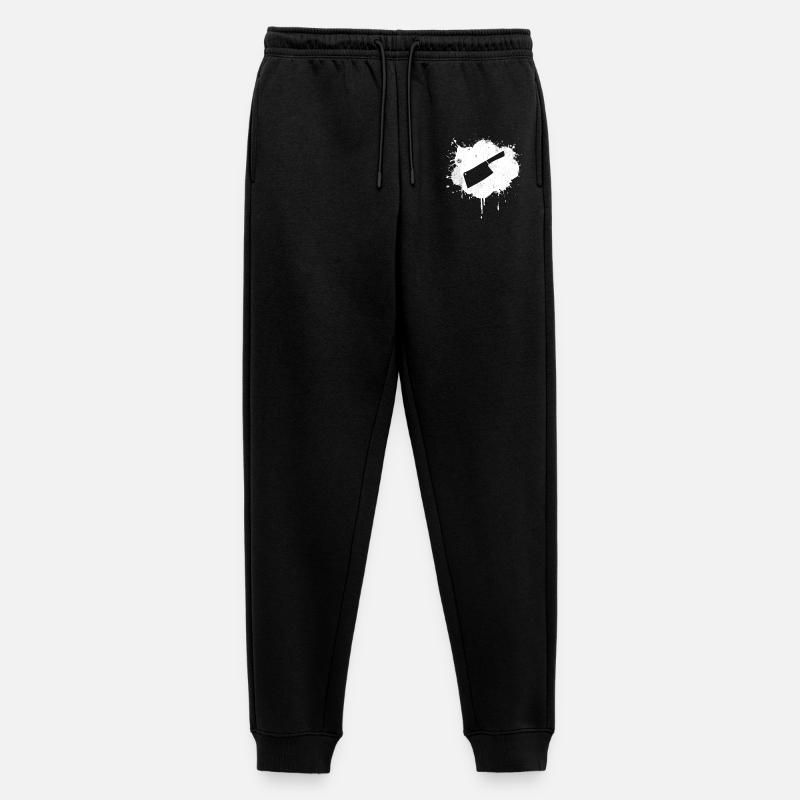 Hackmesser Skizze - Männer Premium Bio Jogginghose - Schwarz