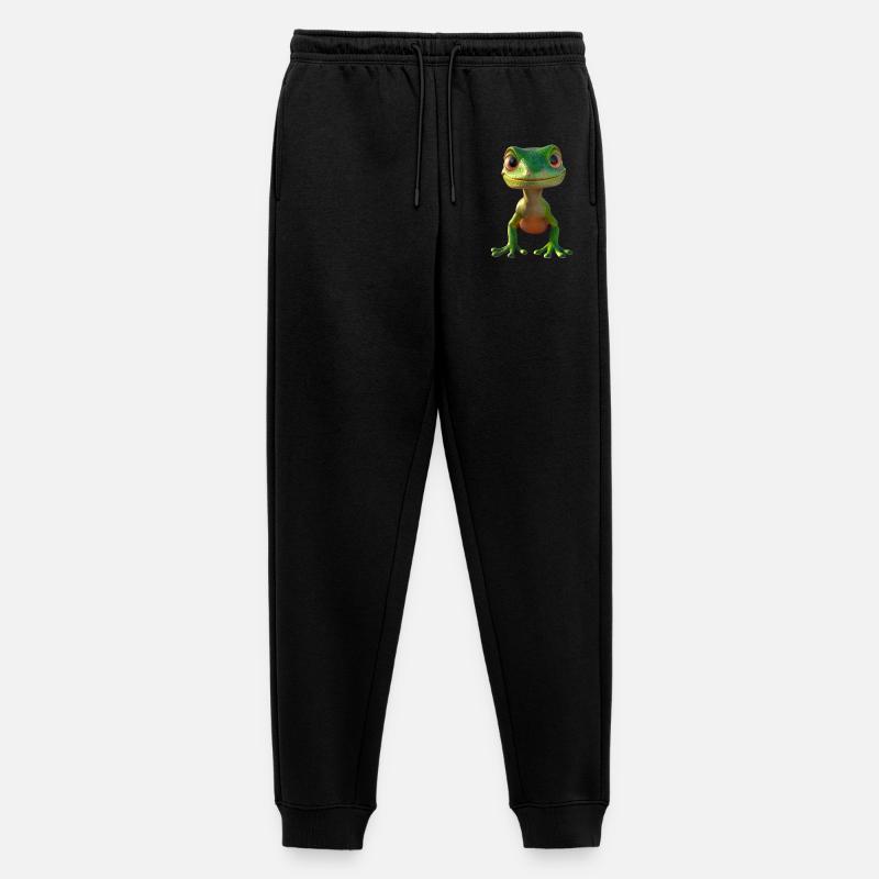 Geco Lucertola Rettile Gechi Lucertola Iguana Geco - Pantaloni da jogging ecologici premium da uomo - nero