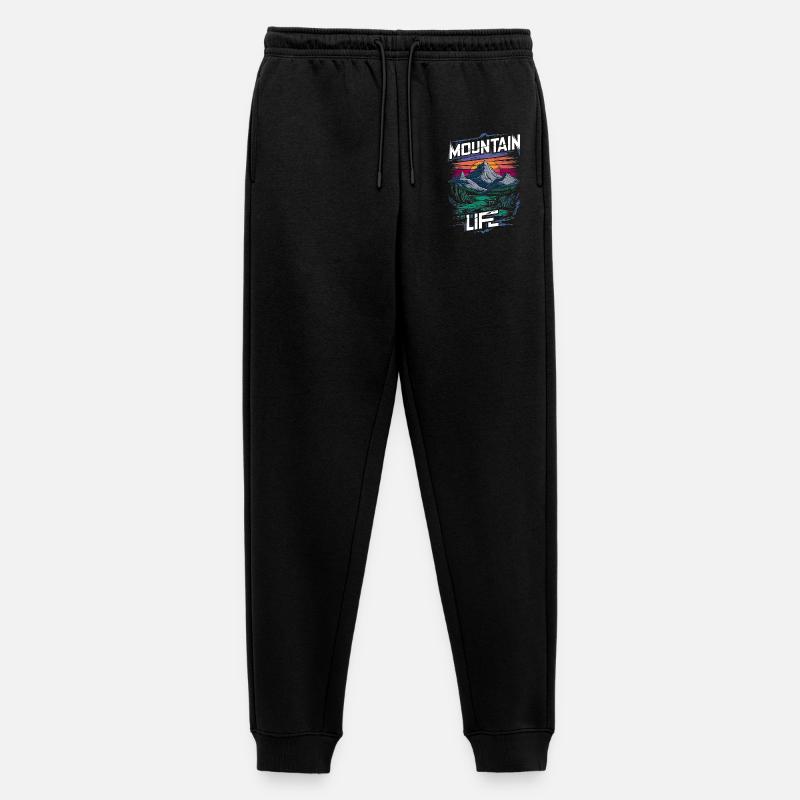 Bergsteigen und Abenteuer - Männer Premium Bio Jogginghose - Schwarz