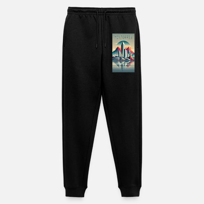 Monterrey Mexiko Modern Design - Männer Premium Bio Jogginghose - Schwarz