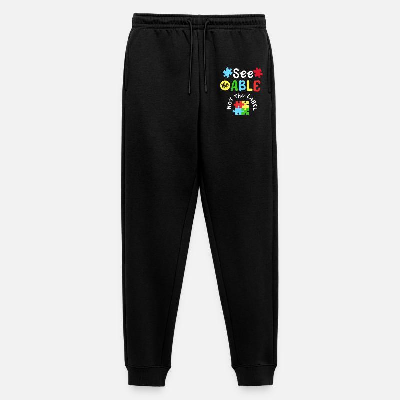 Autismus Bewusstsein SPED Lehrer - Männer Premium Bio Jogginghose - Schwarz