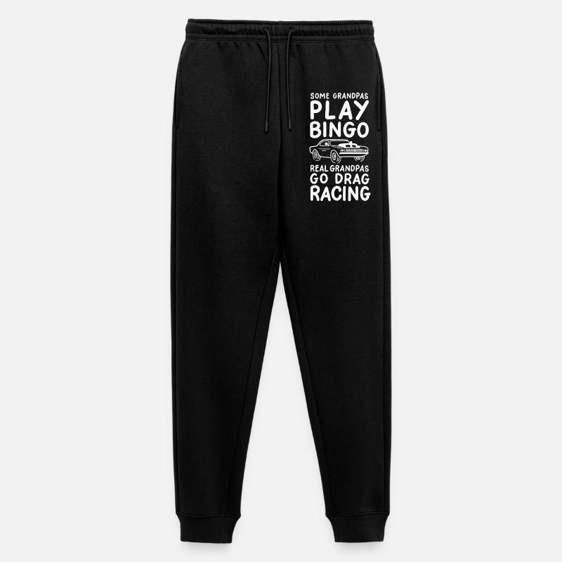 Dragster-Opa - Männer Premium Bio Jogginghose - Schwarz