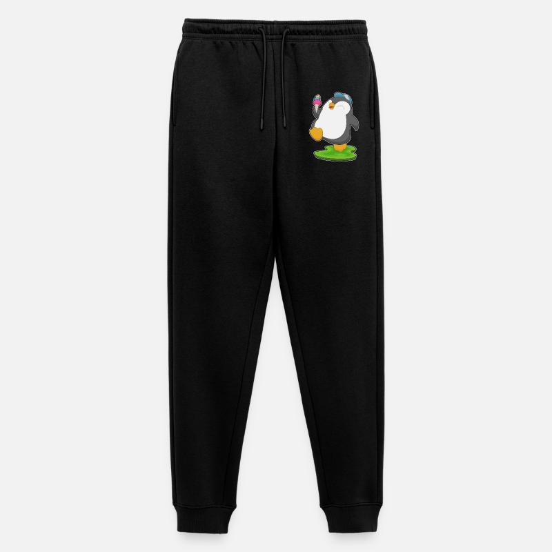 Pinguin Waffeleis - Männer Premium Bio Jogginghose - Schwarz