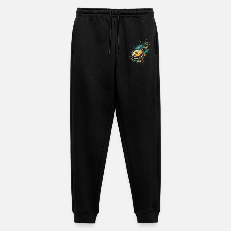 Banjo Graffiti - Männer Premium Bio Jogginghose - Schwarz