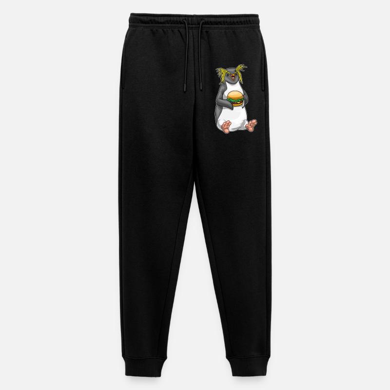 Pinguin Cheeseburger - Männer Premium Bio Jogginghose - Schwarz