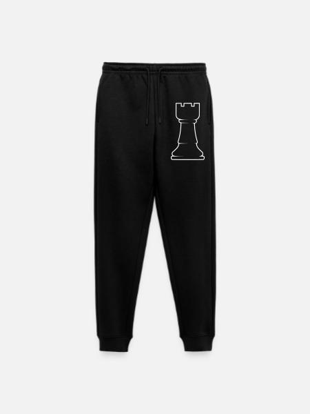 Chess piece tower - Men's Premium Organic Joggers - black