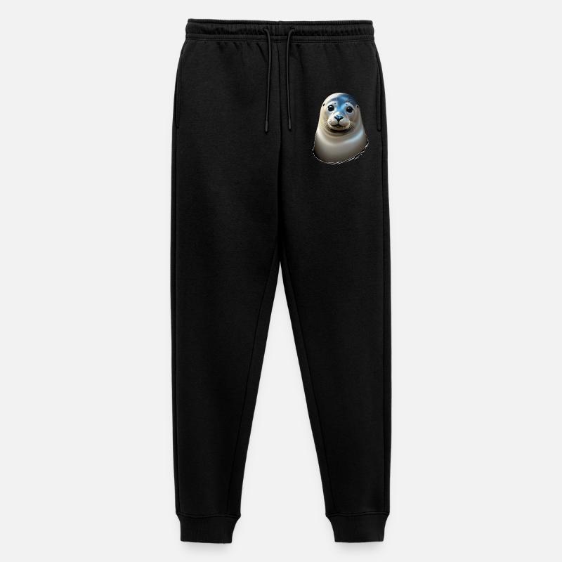 Schöne Robbe - Männer Premium Bio Jogginghose - Schwarz