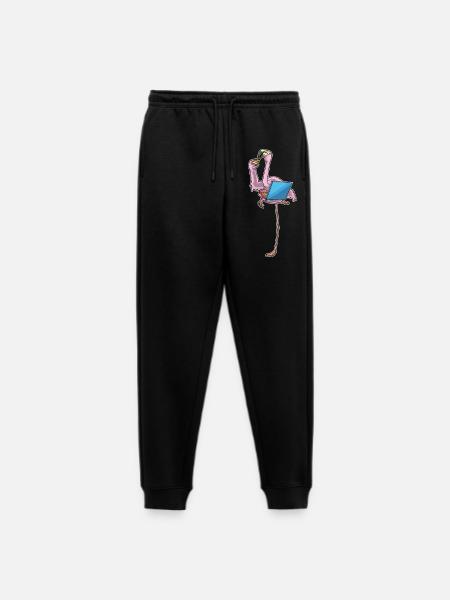 Flamingo Pizza - Men's Premium Organic Joggers - black