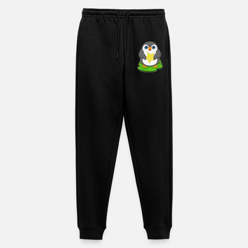 Pinguin Stern - Männer Premium Bio Jogginghose - Schwarz