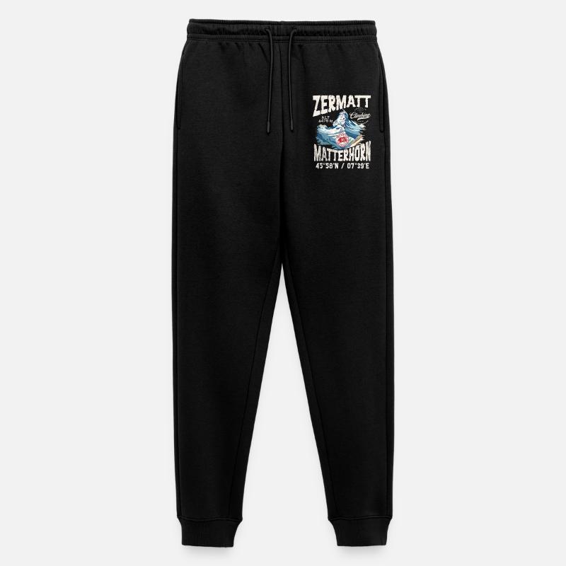 Zermatter Klettern 3 - Männer Premium Bio Jogginghose - Schwarz