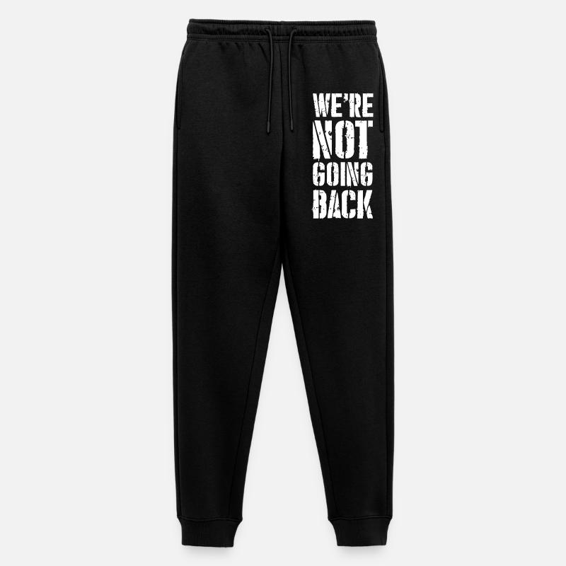we're not going back - Männer Premium Bio Jogginghose - Schwarz