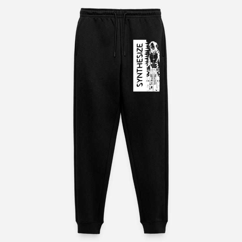 Synth White - Männer Premium Bio Jogginghose - Schwarz