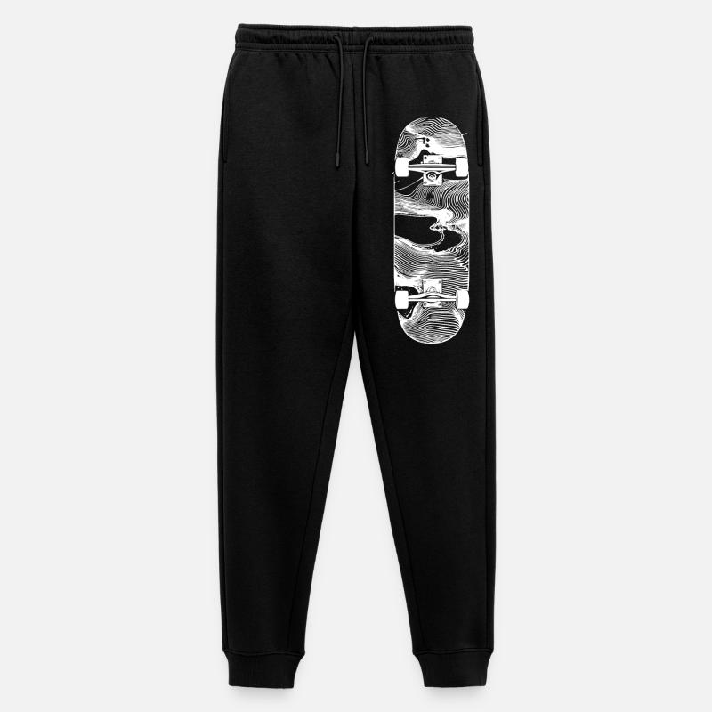 Skateboard Skizze - Männer Premium Bio Jogginghose - Schwarz