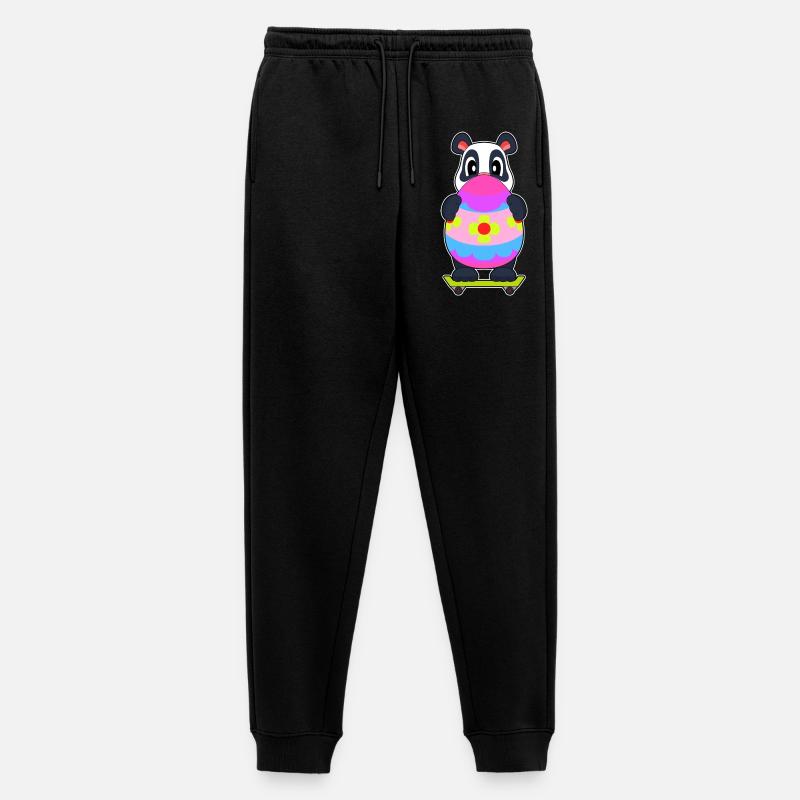 Panda Ostern Skateboard - Männer Premium Bio Jogginghose - Schwarz
