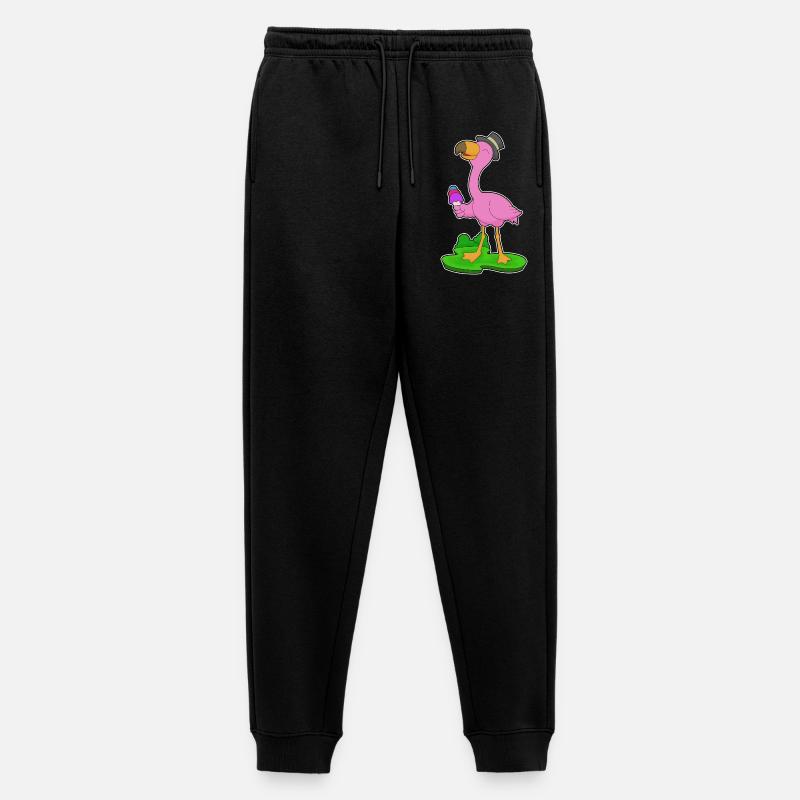 Flamingo Waffeleis - Männer Premium Bio Jogginghose - Schwarz