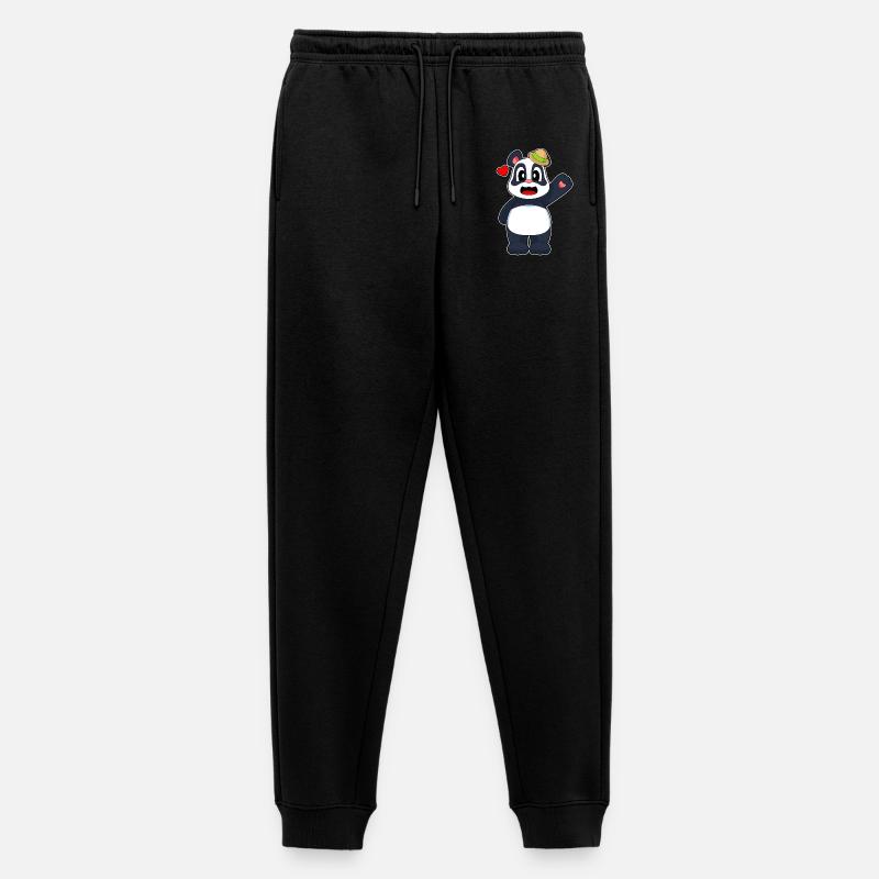 Panda Hut - Männer Premium Bio Jogginghose - Schwarz