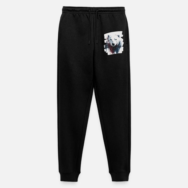 Eisbär Graffiti Sprayer - Männer Premium Bio Jogginghose - Schwarz