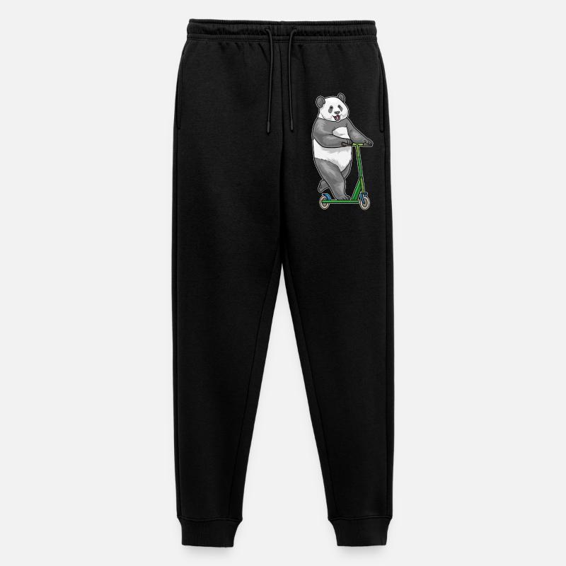 Panda Tretroller - Männer Premium Bio Jogginghose - Schwarz