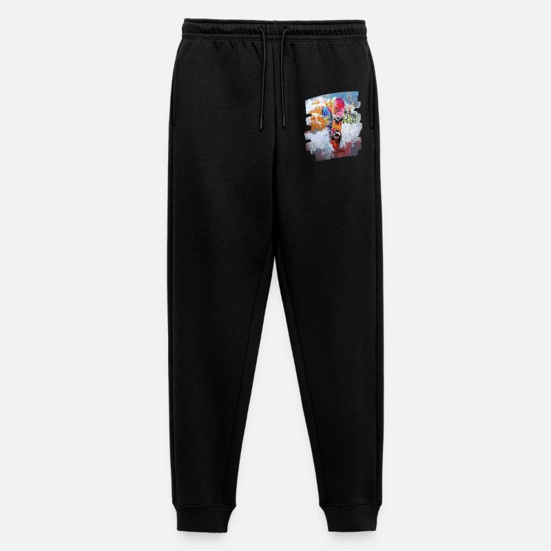 Snowboarder Pulverschnee - Männer Premium Bio Jogginghose - Schwarz